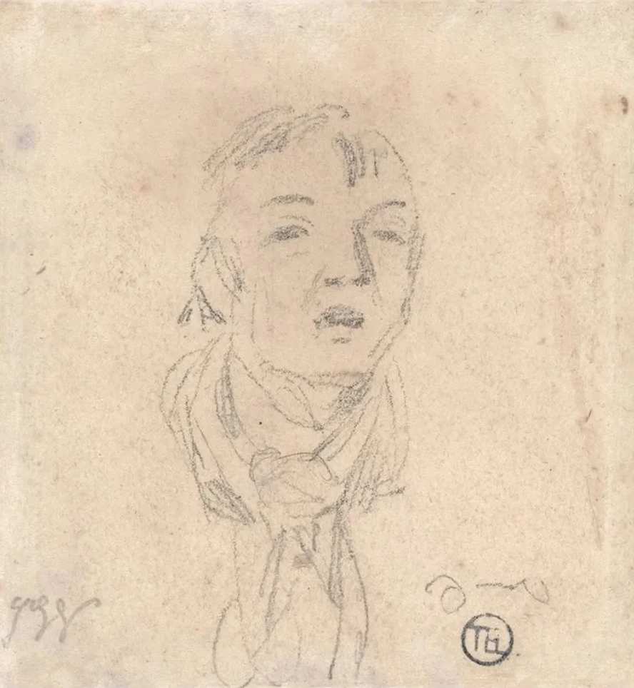 Head of a Man Wearing a Loose Scarf