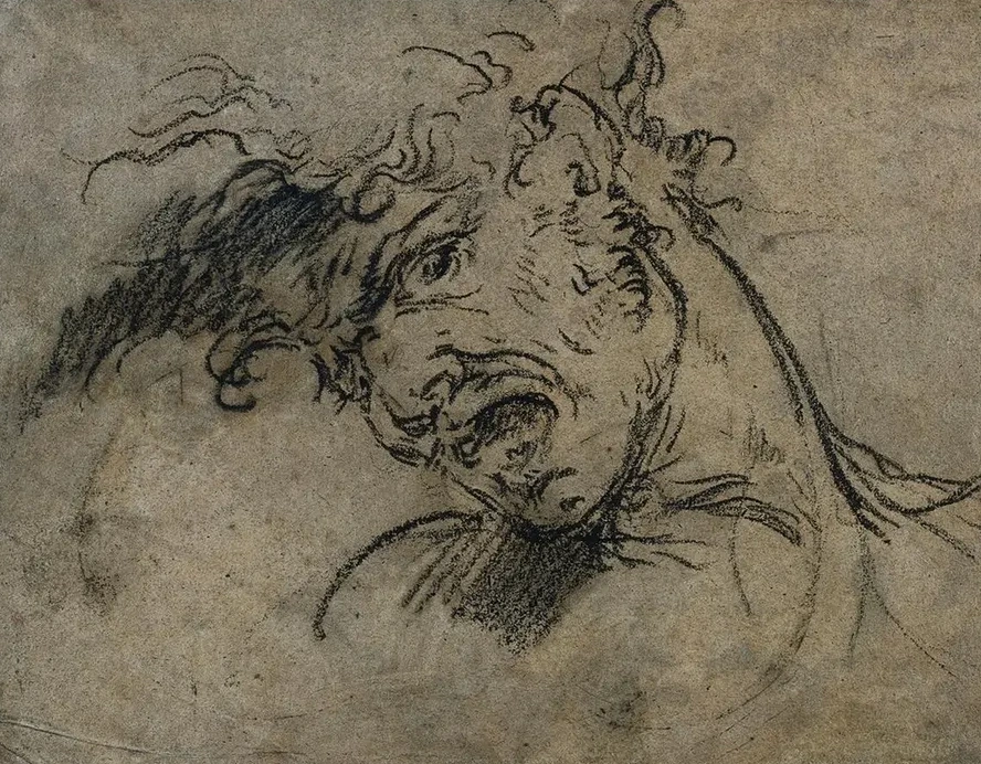 Head of a Screaming Man