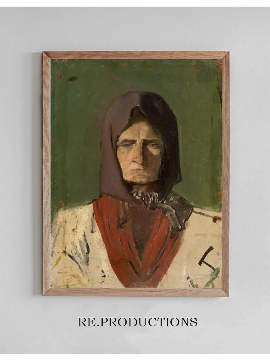 Head of a Villager in a Dark Scarf