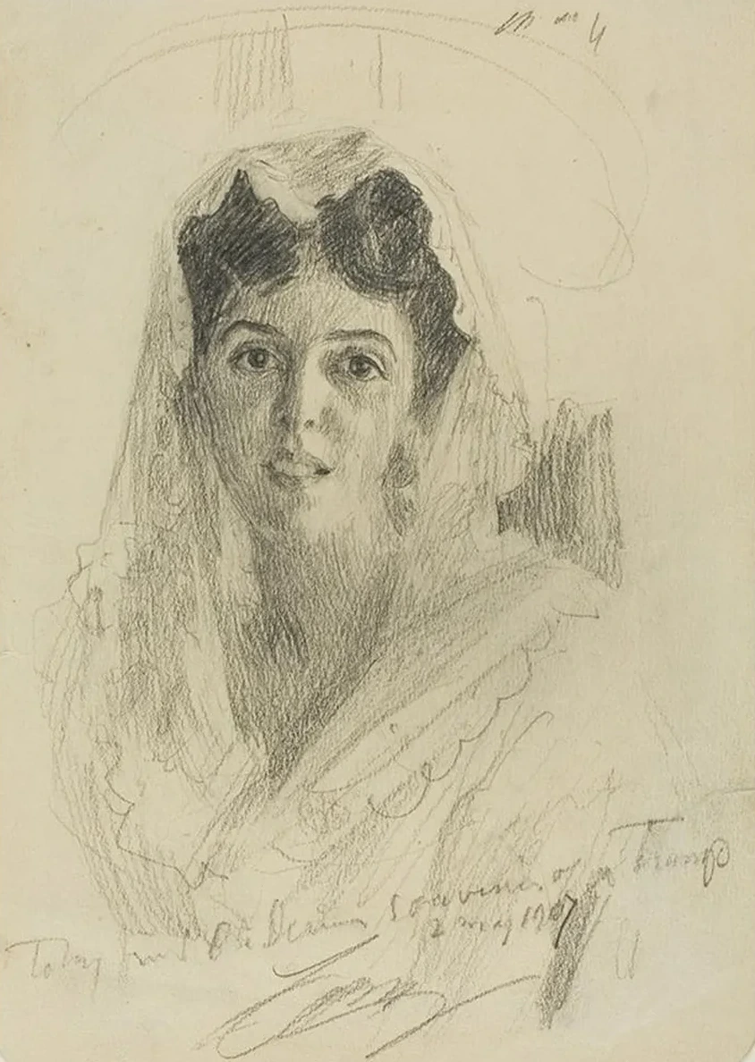 Head of a Woman (en Face)