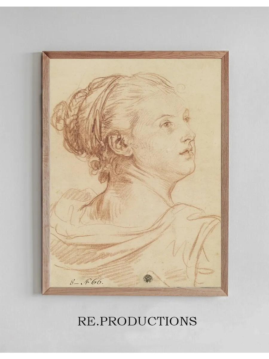 Head of a Woman Looking Back Over Her Shoulder