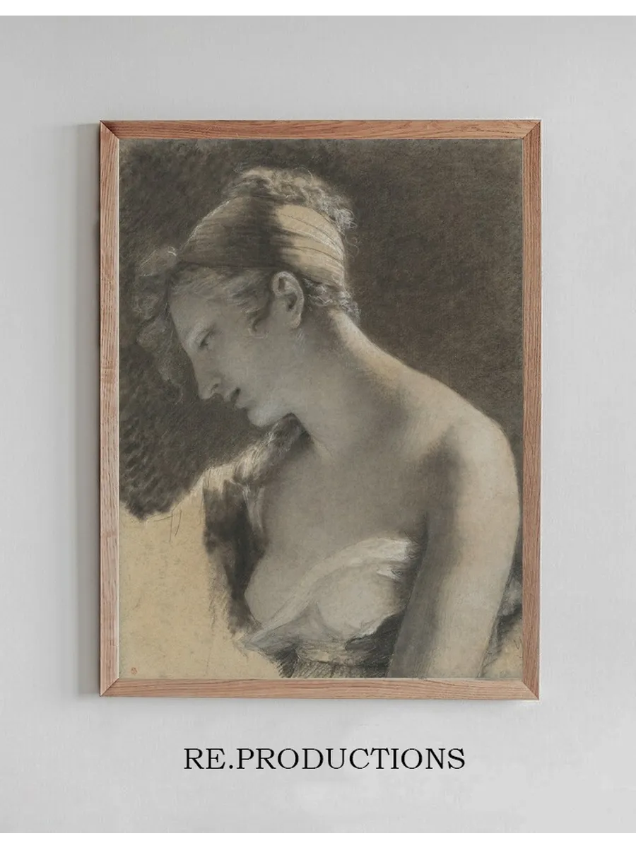 Head of a Woman Study for The Happy Mother (L Heureuse m re)