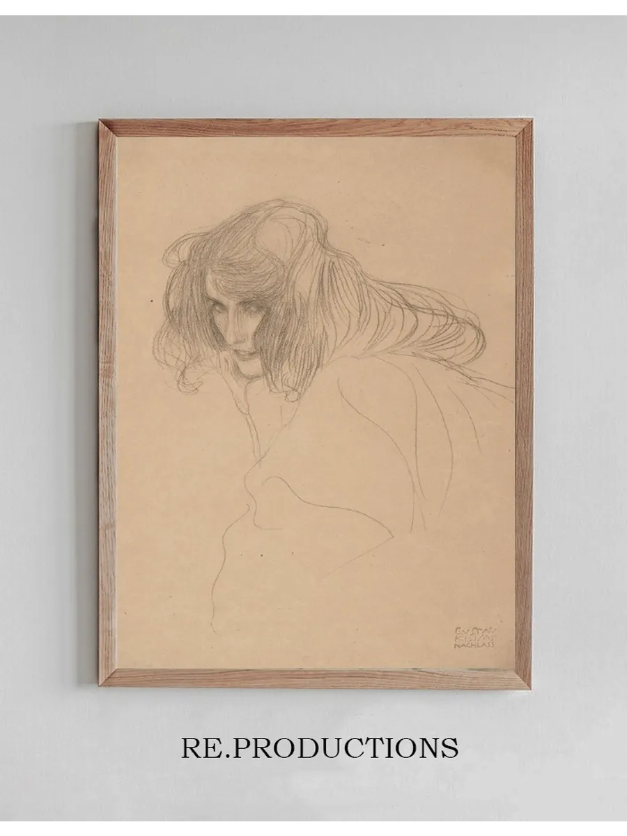 Head of a Woman in Three - Quarter Profile (Study for the Beethoven Frieze)