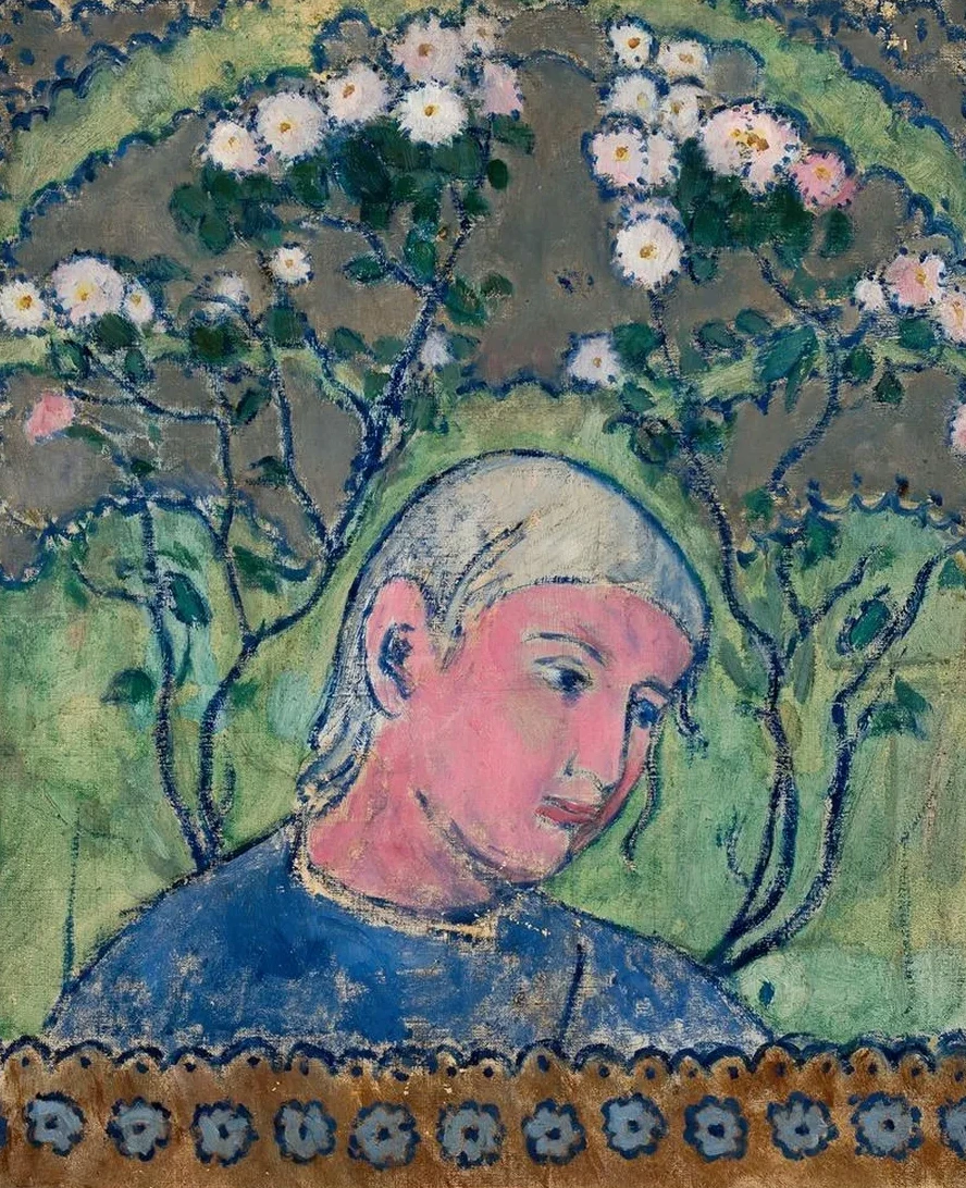 Head of a Girl in Flowers
