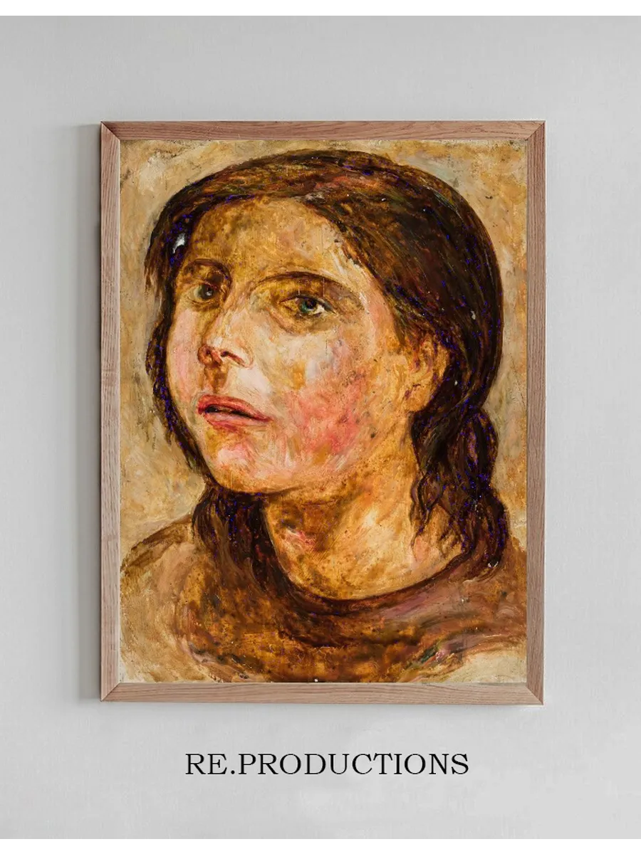 Head of a Girl with a Half - Open Mouth