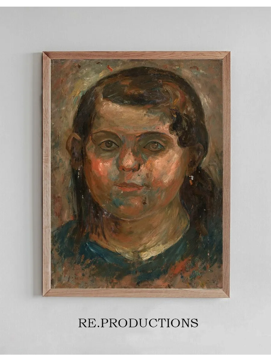Head of a Little Girl in a Blue Dress