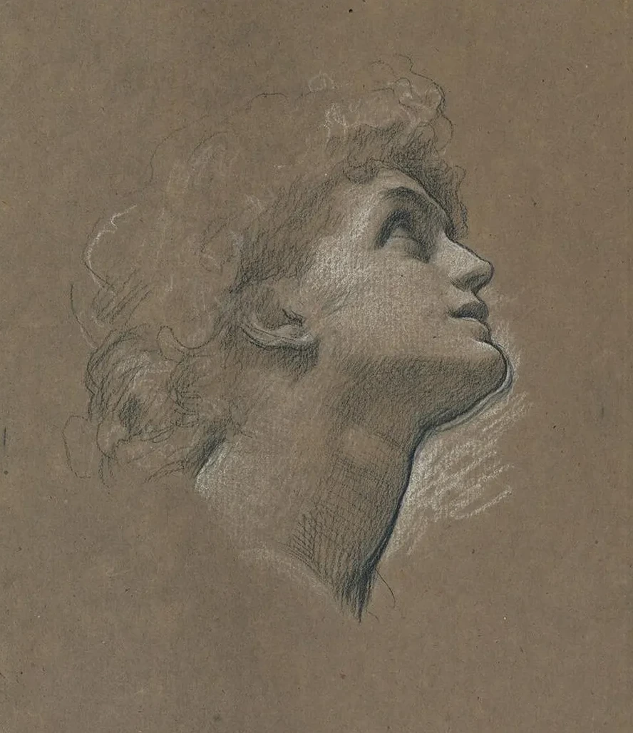 Head Study of Dorothy Dene, in Profile, for Faith