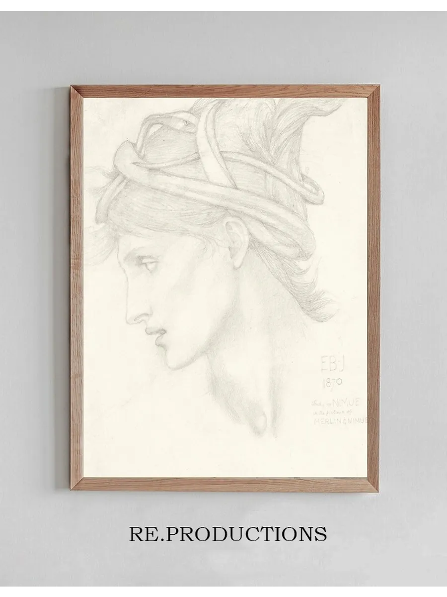 Head study of Maria Zambaco for Nimue in The Beguiling of Merlin