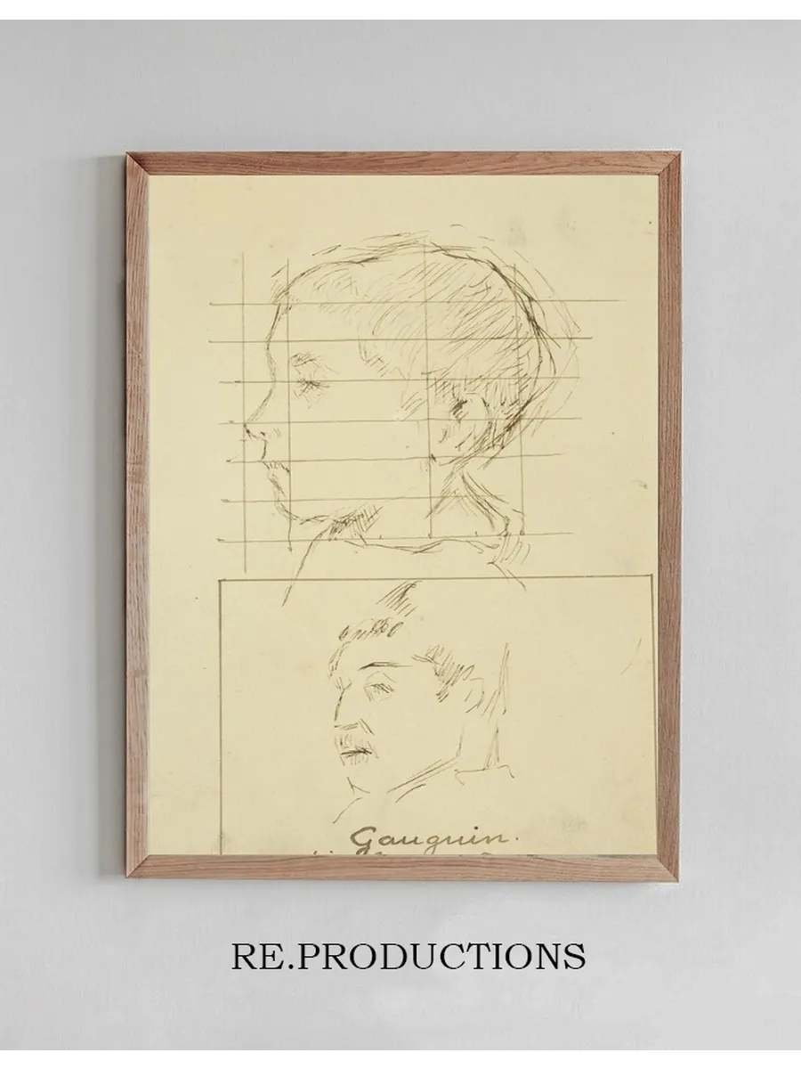 Heads of a Boy and a Man (Self - Portrait)