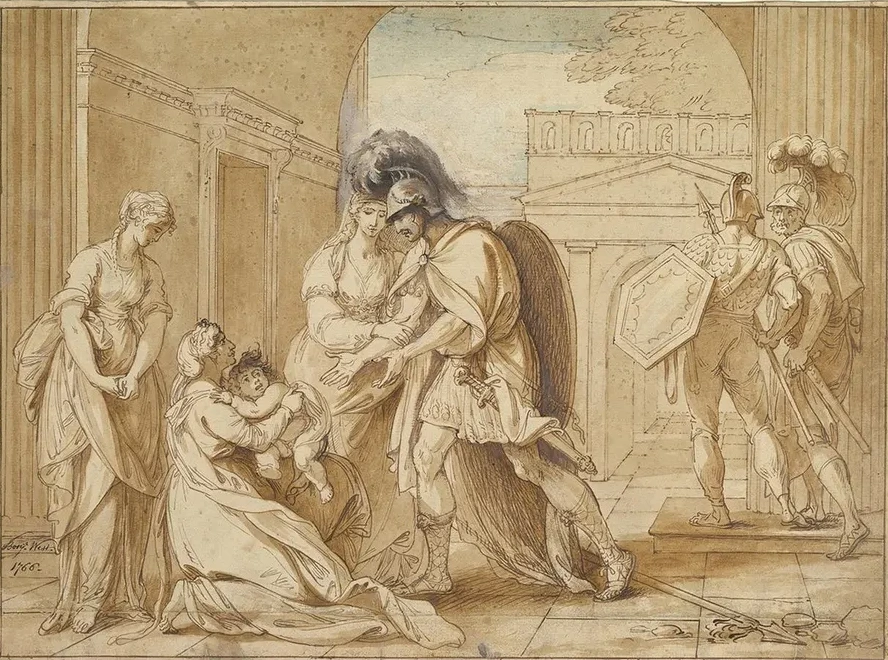 Hector Taking Leave of Andromache the Fright of Astyanax