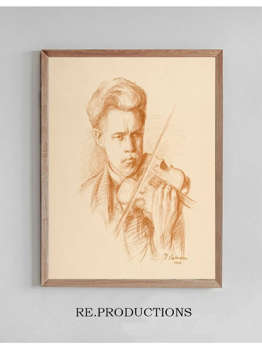 Heikki Playing (the Artist's Brother)