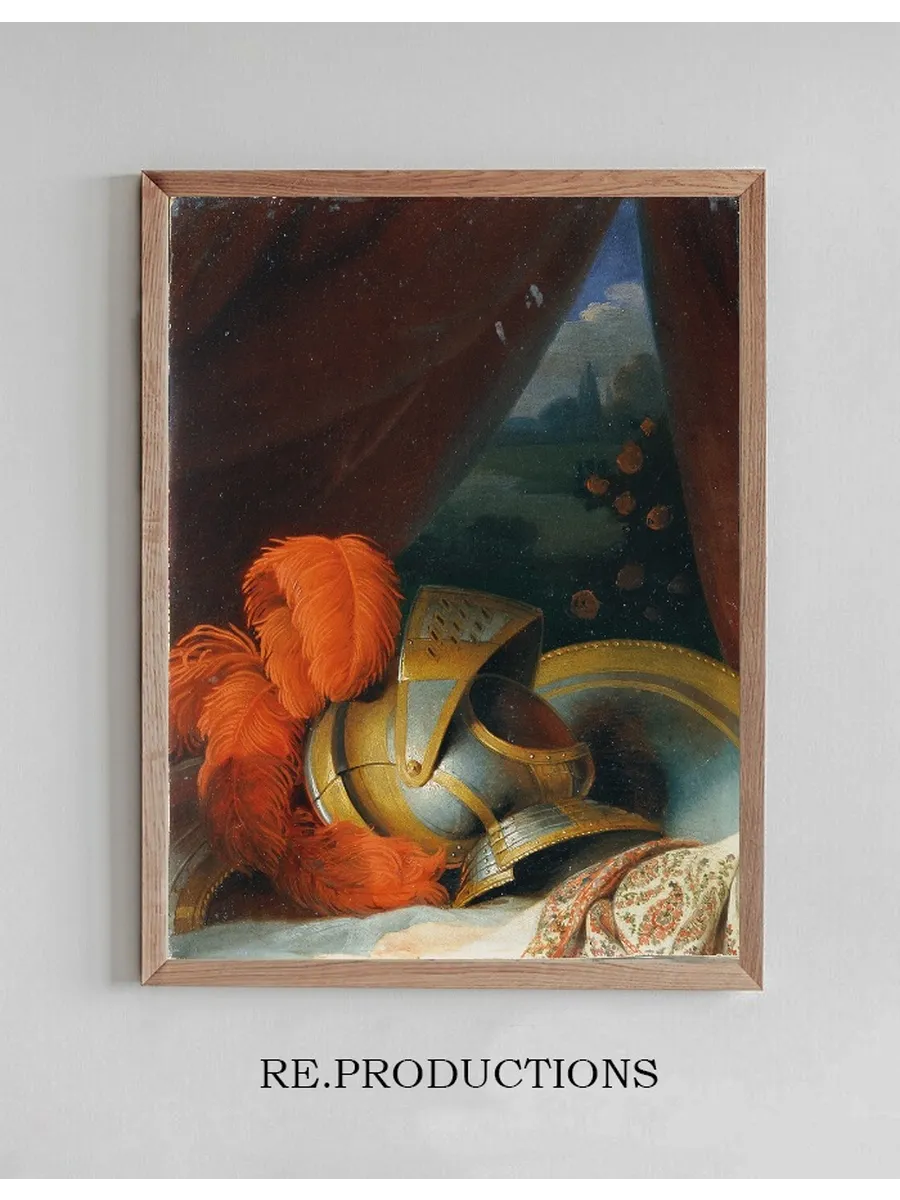 Helmet and Round Shield Possibly Detailed Study of Chlorinden's Baptism