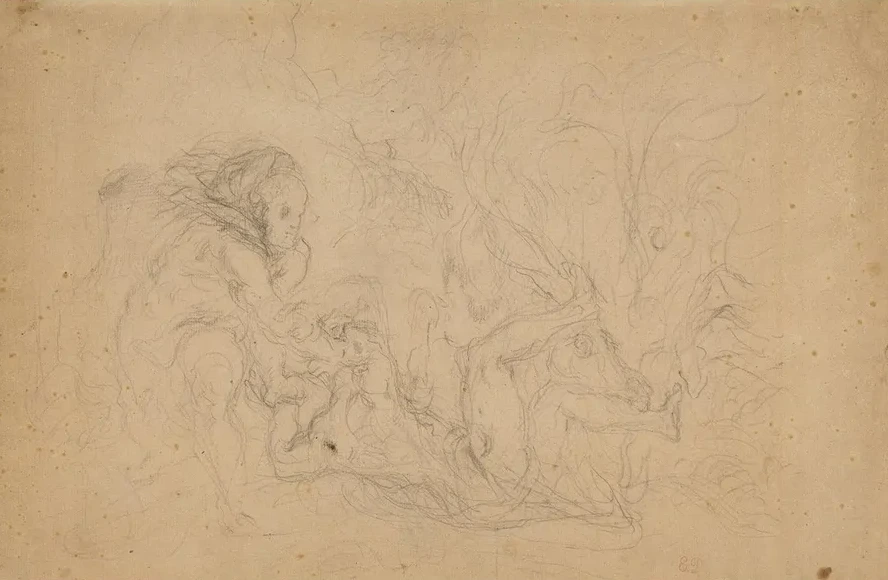 Herkules Kaster Diomedes for Hans Egne Heste