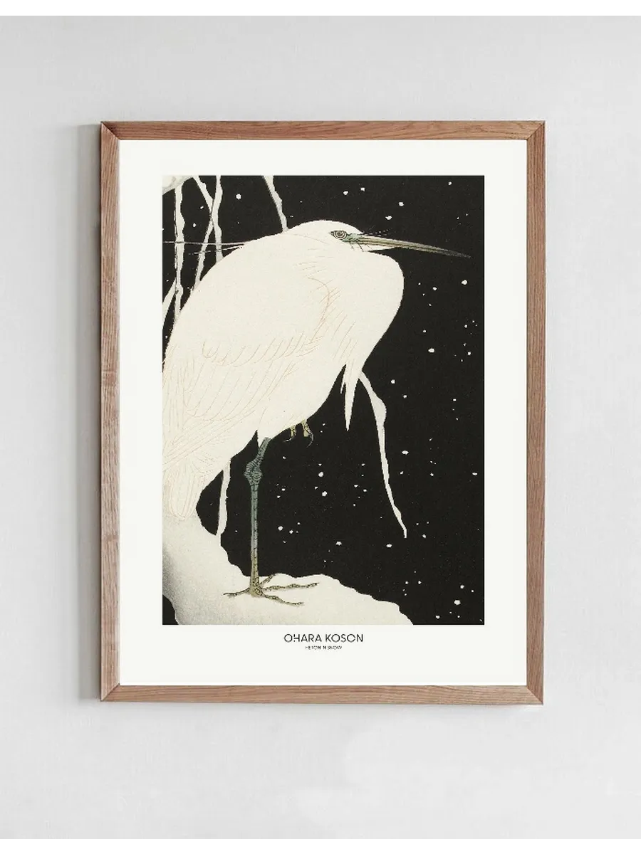Heron In The Snow