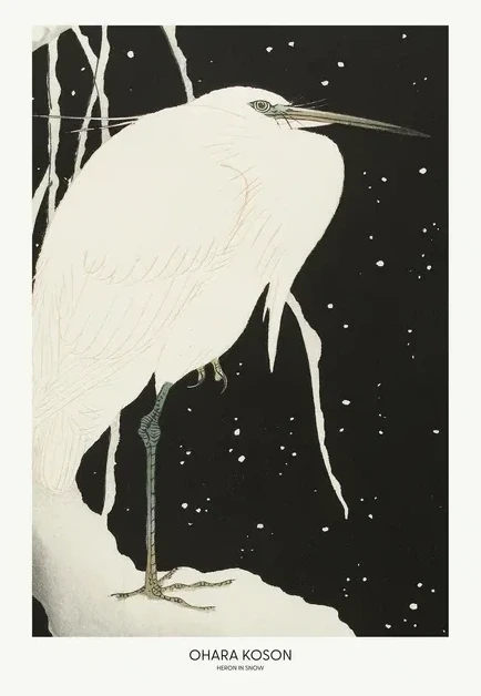 Heron In The Snow