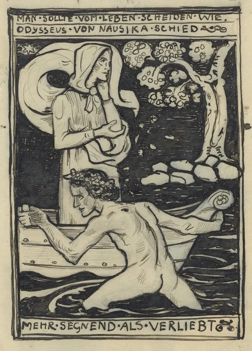 Het Afscheid van Odysseus En Naussika