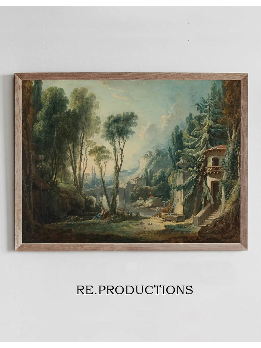 Hirtenlandschaft Mit Fluss
