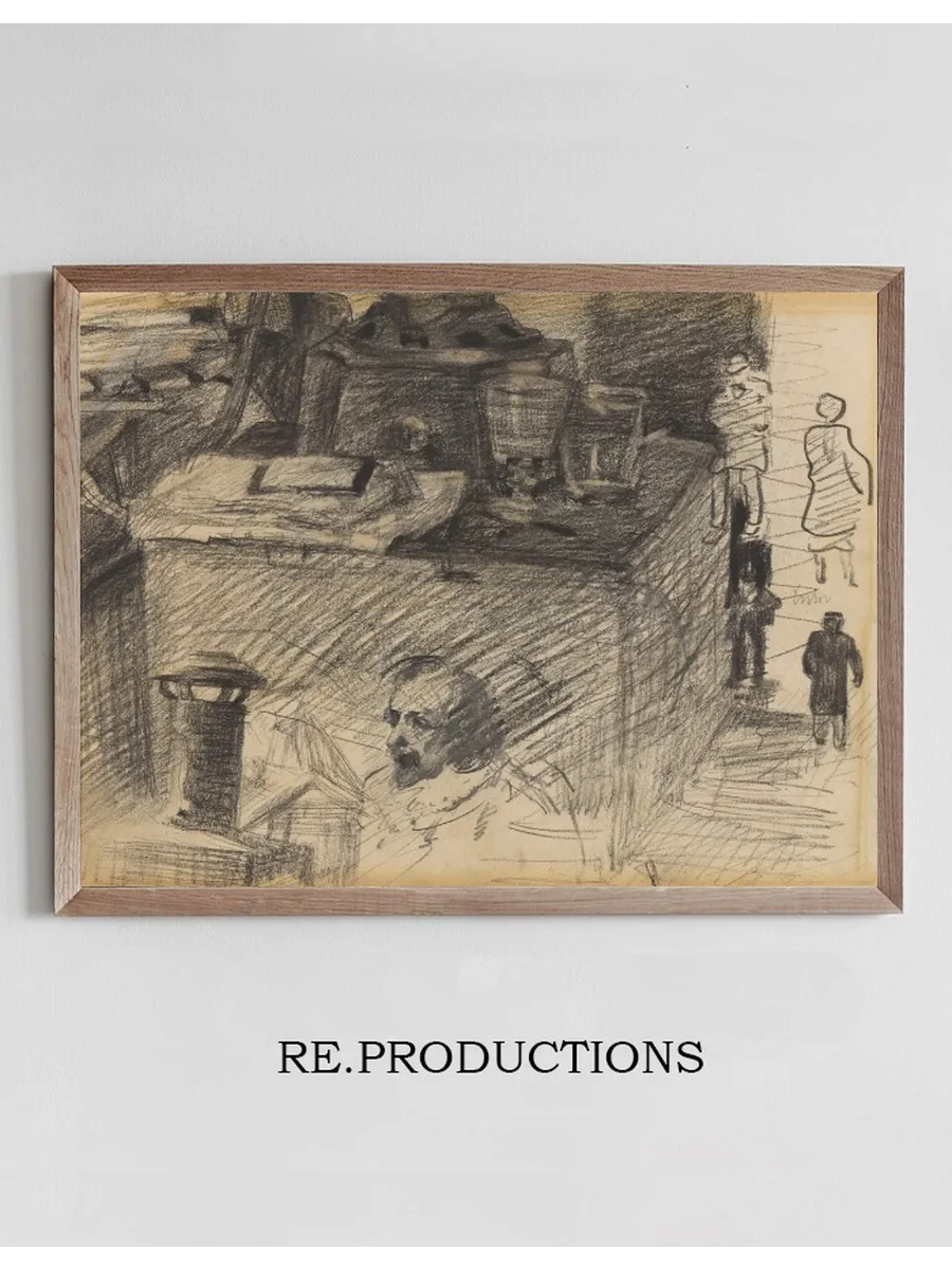 Hoek in Het Atelier Met Kachelvoet, Kist En Figuren