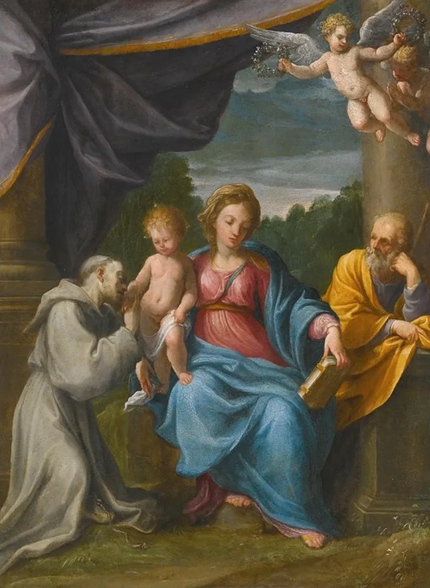 Holy Family With Saint Francis