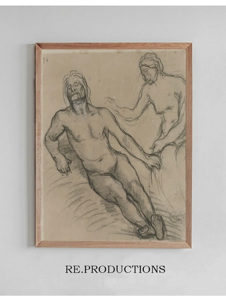 Homme Allong Par Terre et Femme Assise Pench E Sur Lui