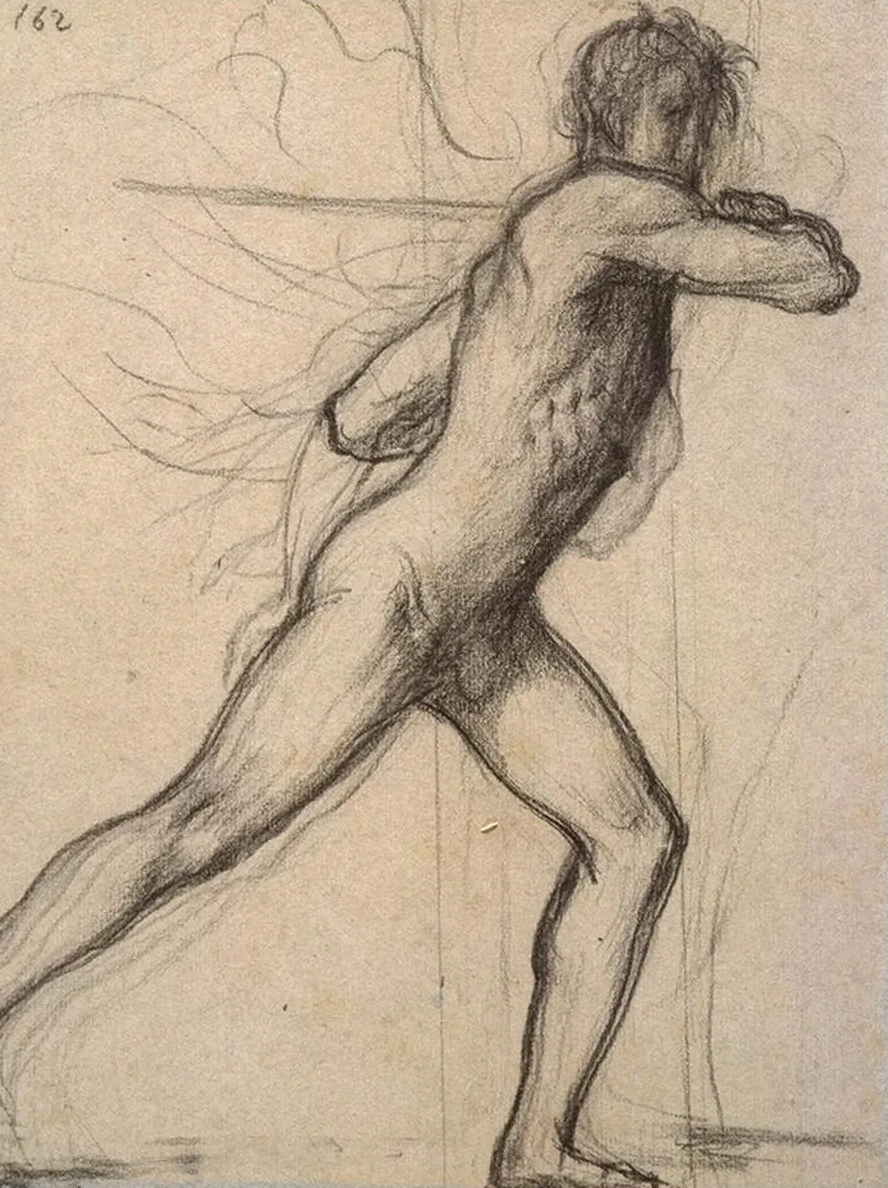 Homme Brandissant Un Sabre