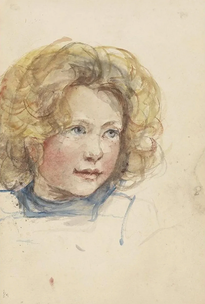 Hoofd van Een Meisje Met Blond Haar