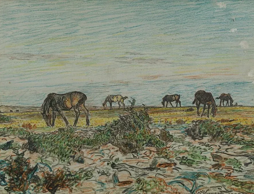 Horses Grazing