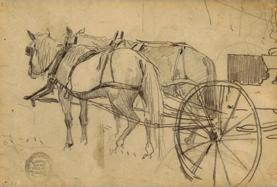 Horses and Wagon (The Picnic Excursion)
