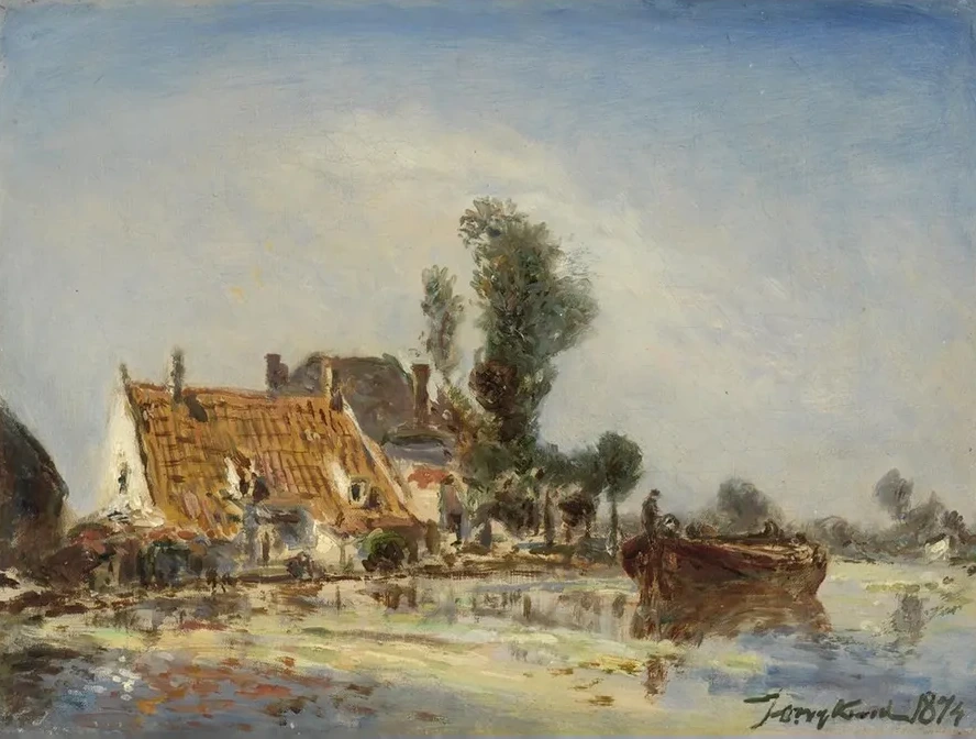 Houses on a Waterway Near Crooswijk