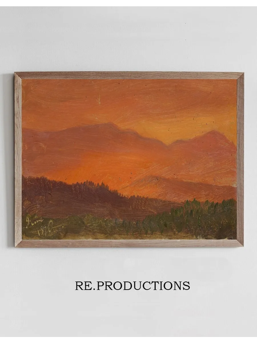 Hudson Valley and Distant Mountains at Sunset