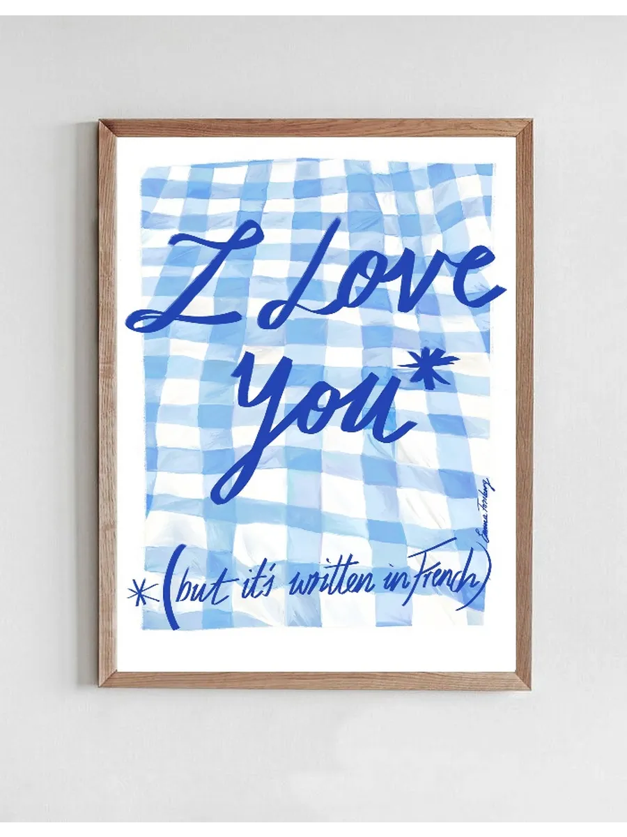 I Love You in French Blue