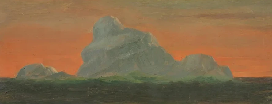 Iceberg Against Evening Sky