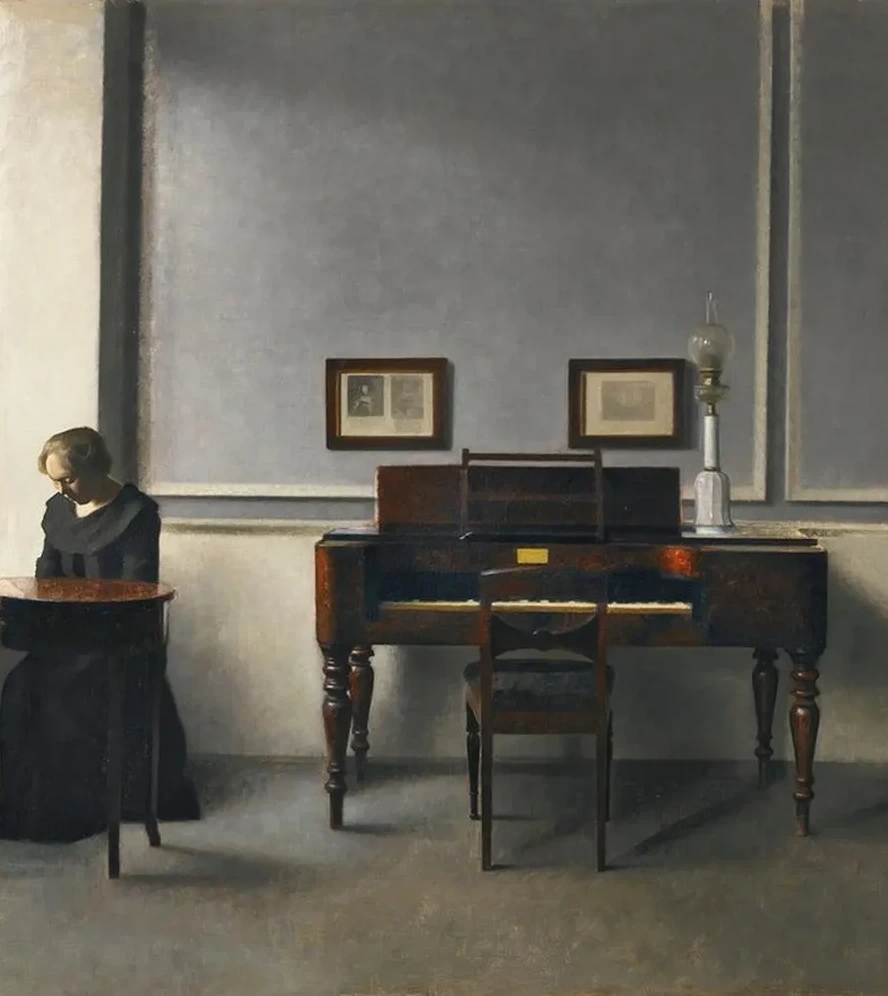 Ida In An Interior With Piano
