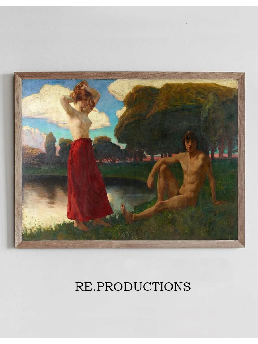Idyll (M Nnlicher Und Weiblicher Halbakt in Der Landschaft)