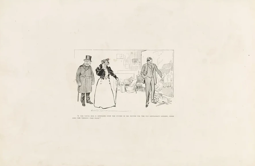 If the Young Man Is Depending Uopn the Sucess of His Picture for the Old Gentleman's Consent