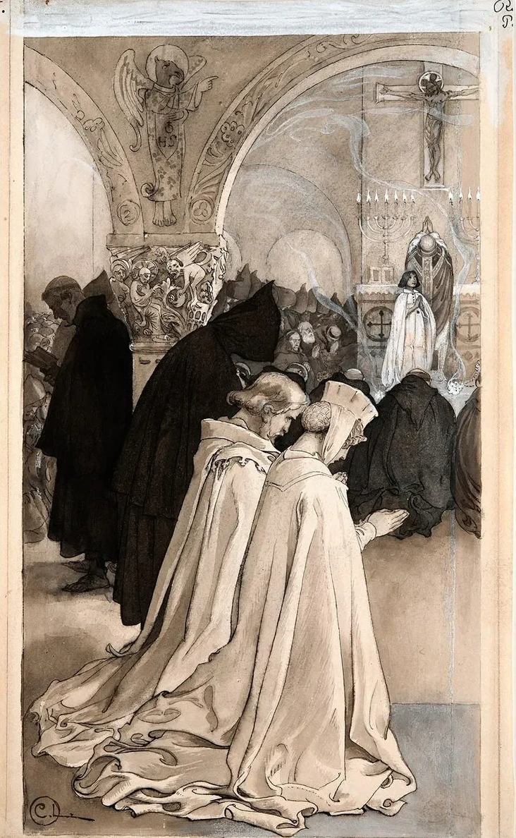 Illustration to Singoalla,The Wind Is My Lover by Viktor Rydberg