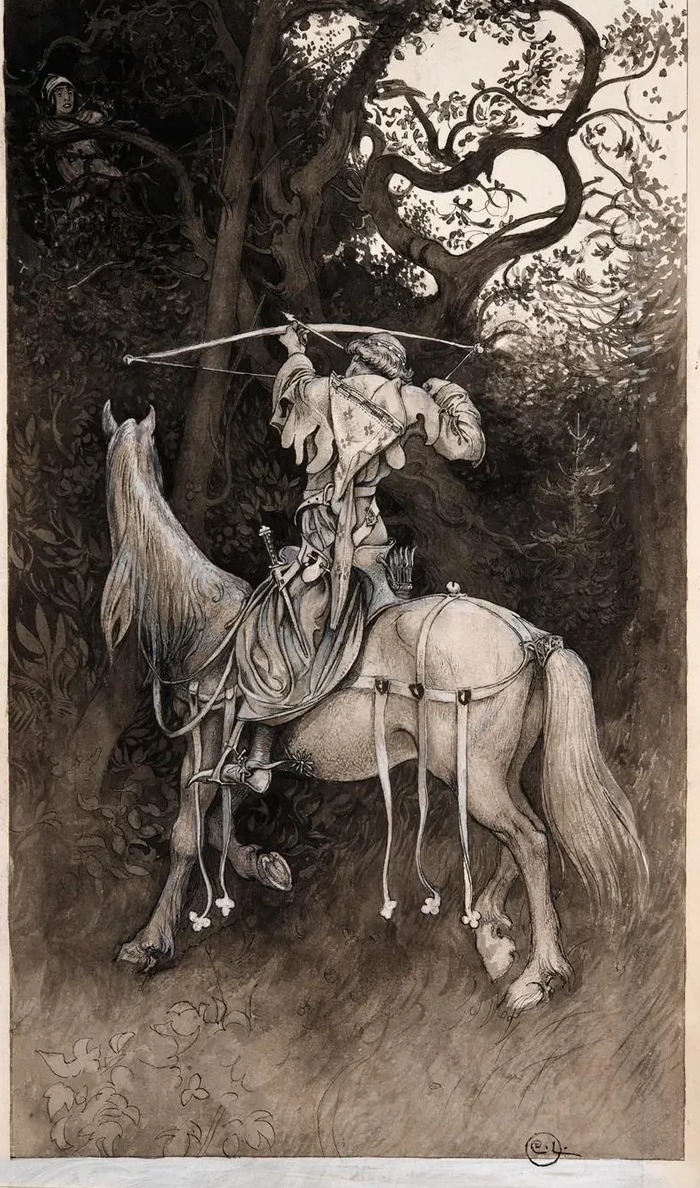 Illustration to Singoalla,The Wind Is My Lover by Viktor Rydberg