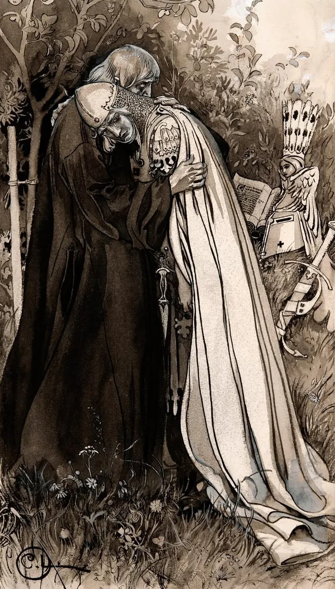 Illustration to Singoalla,The Wind Is My Lover by Viktor Rydberg