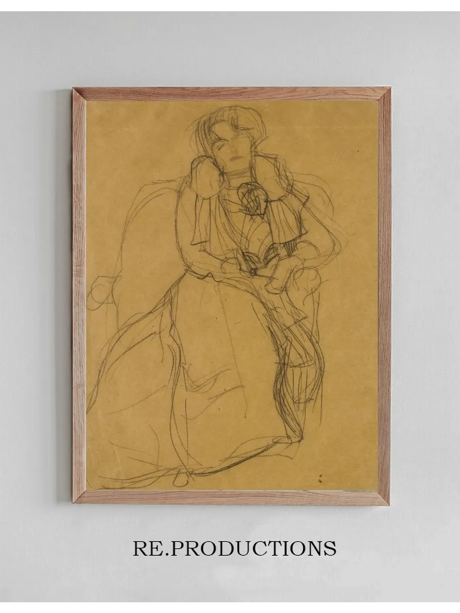 Im Lehnstuhl sitzend von vorne (Seated in an Armchair Seen Head - On)