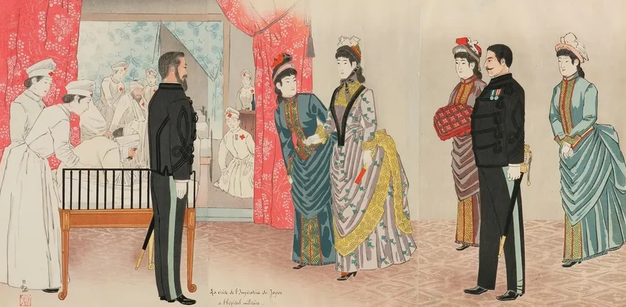 Imperial Visit to a Field Hospital