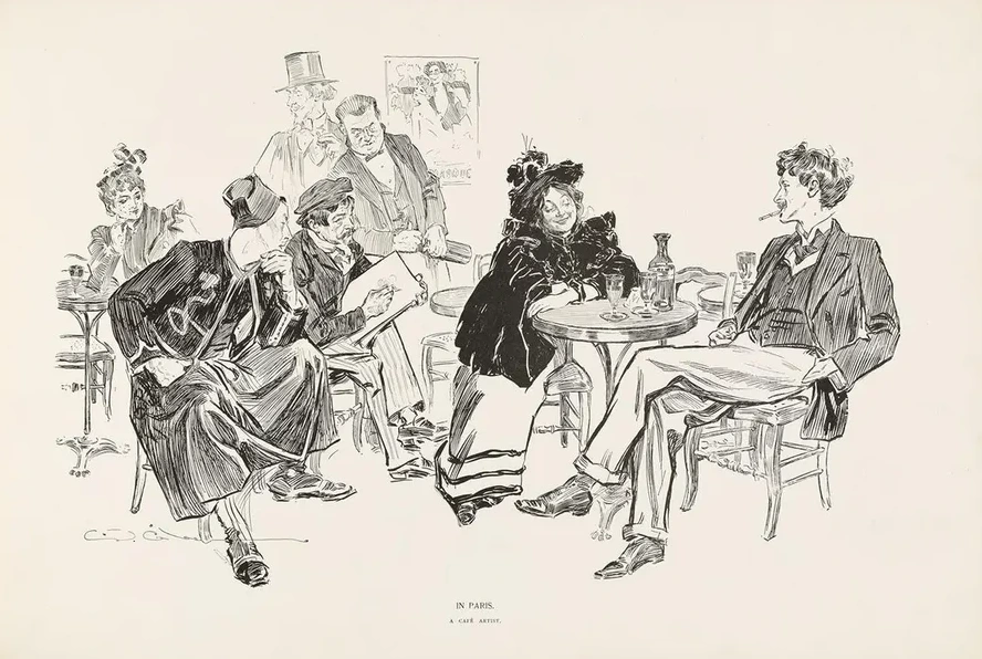In Paris A Cafe Artist