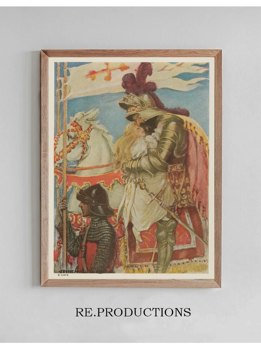 In an Instant She Was on the Saddle, and Clasped in His Great Strong Arms
