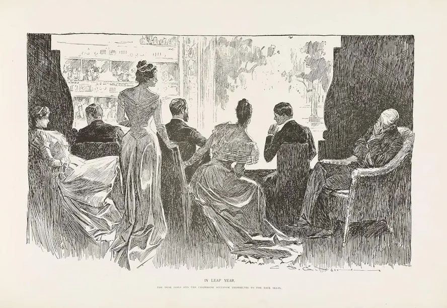 In Leap Year the Dear Girls and the Chaperone Accustom Themselves to the Back Seats