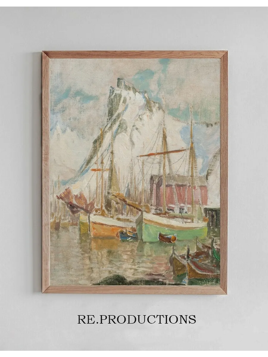In the Harbour, Svolvaer. Study from Lofoten