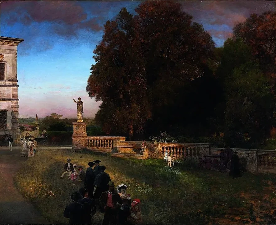 In the Park of the Villa Borghese