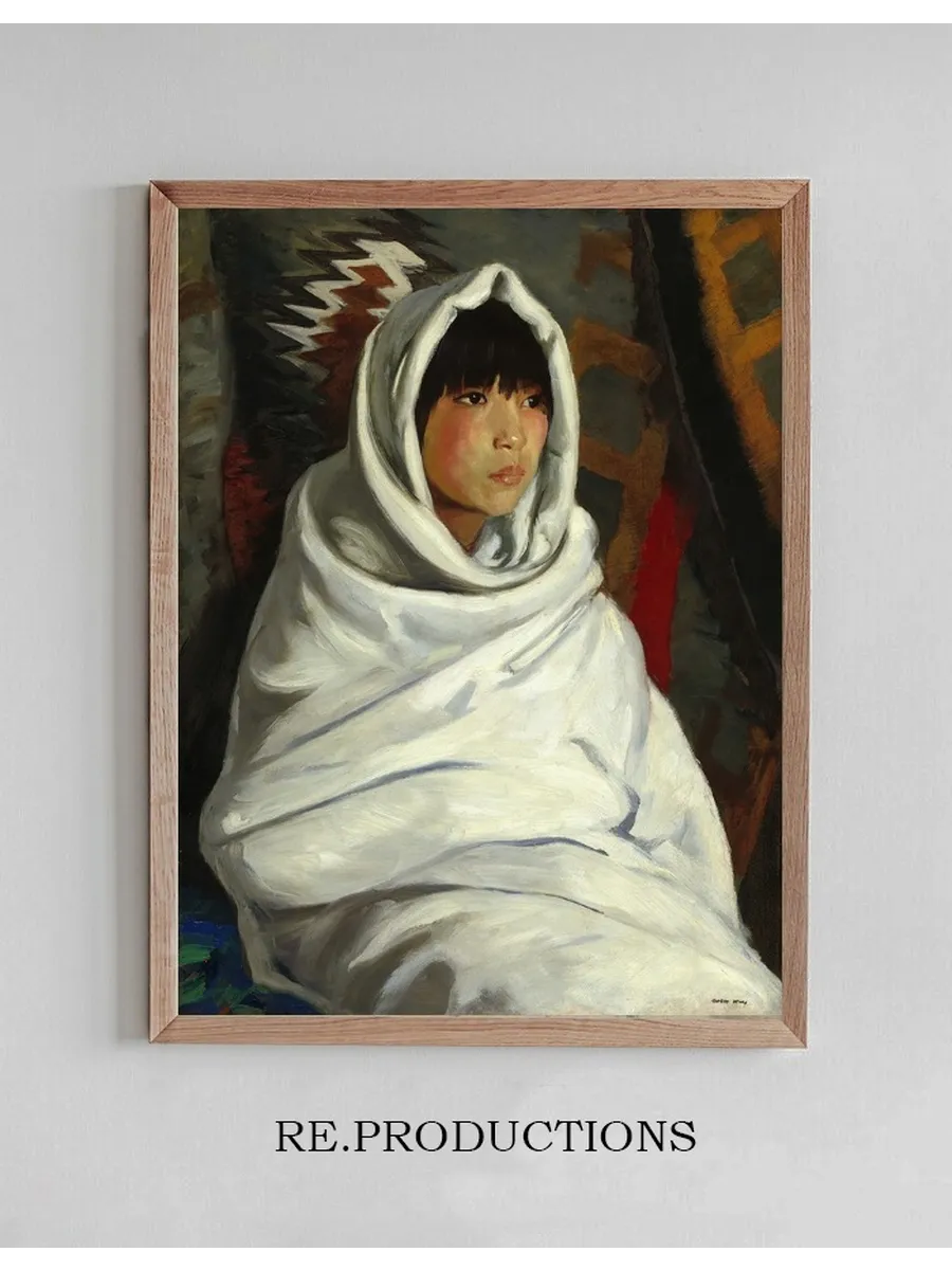 Indian Girl in White Blanket