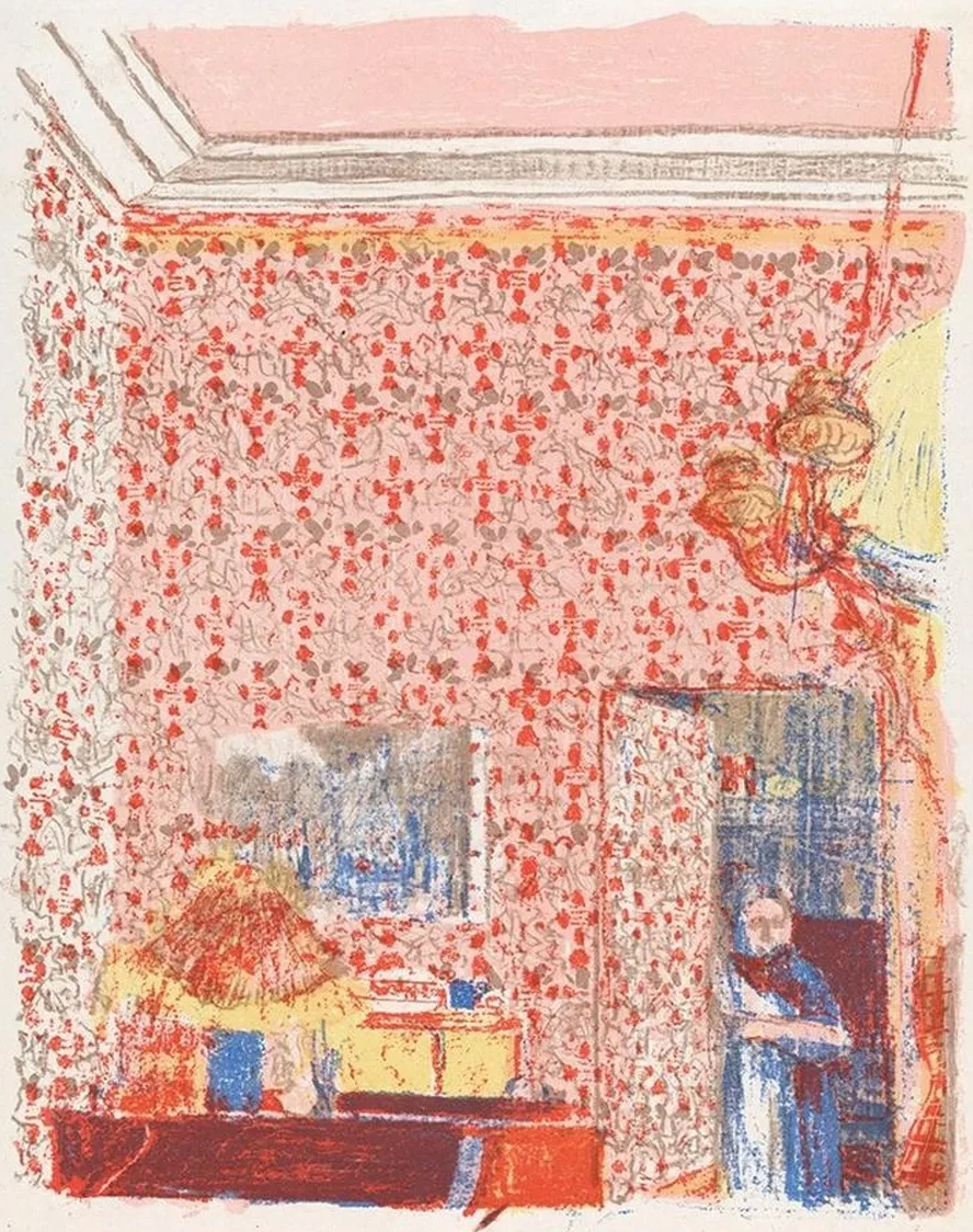 Interieur Aux Tentures Roses I