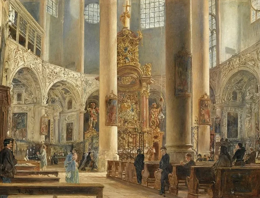 Interior Of The Franciscan Church, Salzburg