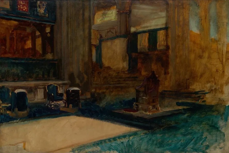 Interior Study of Westminster Abbey, for The Coronation of King Edward VII