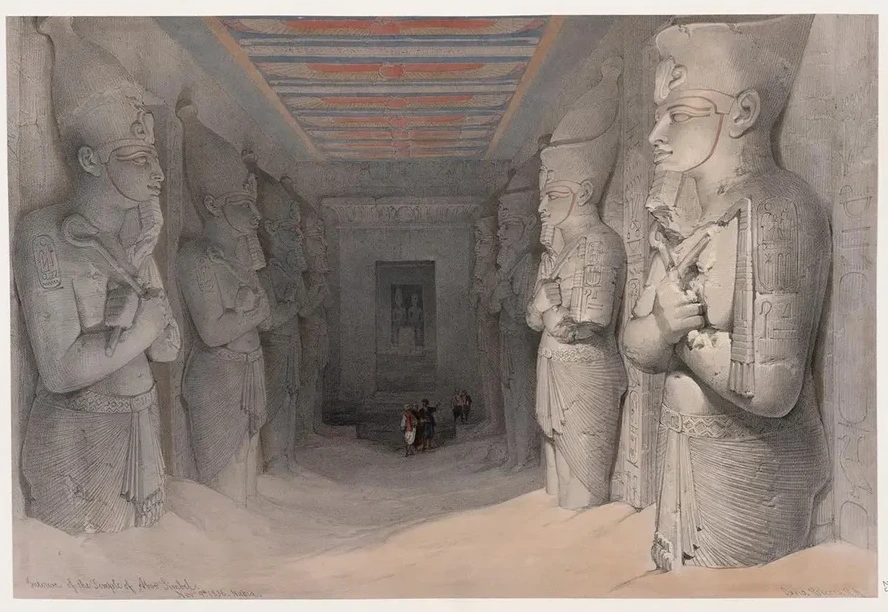 Interior of the Temple of Aboo Simbel. Nov. 9th, 1836. Nubia